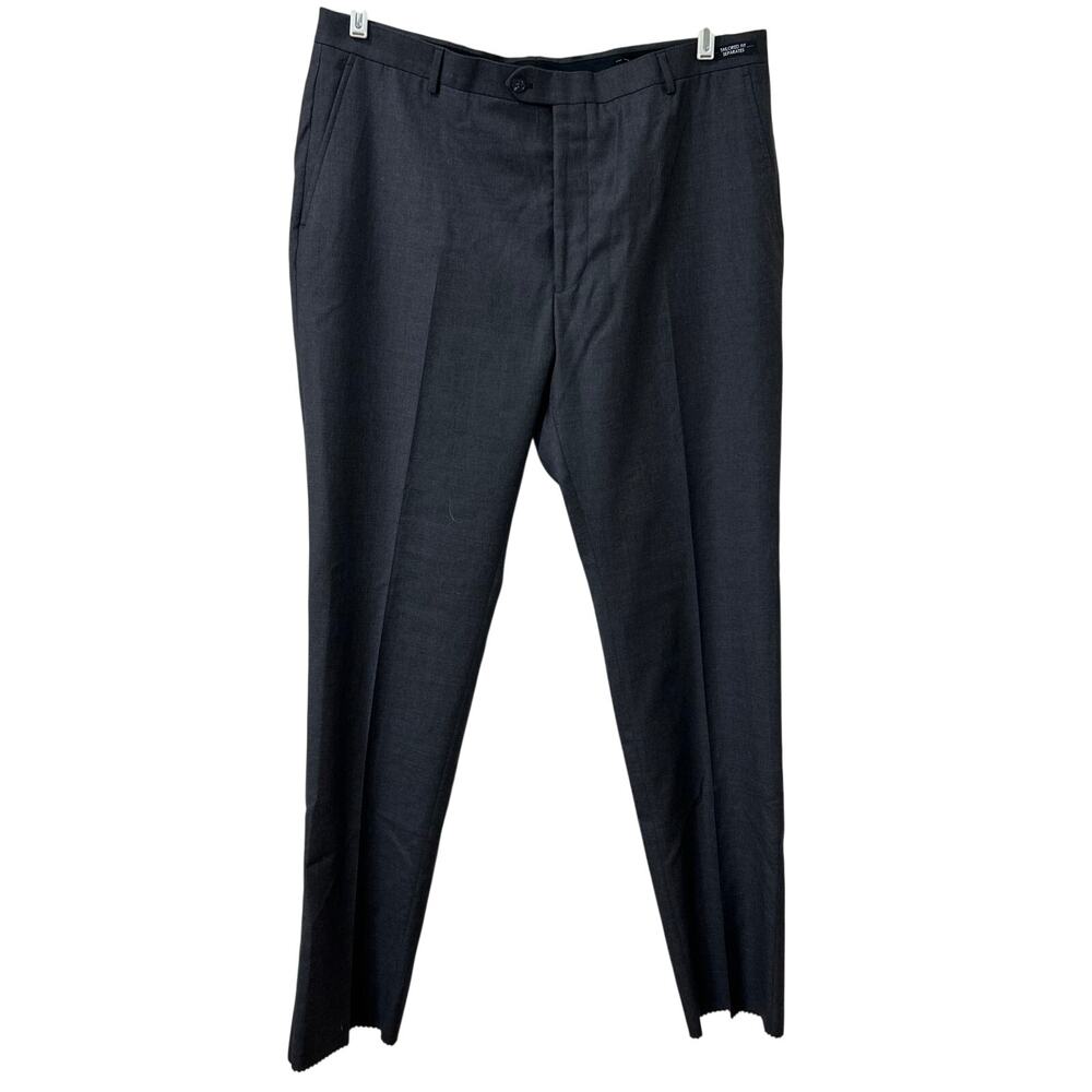 Joseph A. Bank NWT Men Size 40R 100% Wool Traveler Tailored Fit Gray Dress Pants